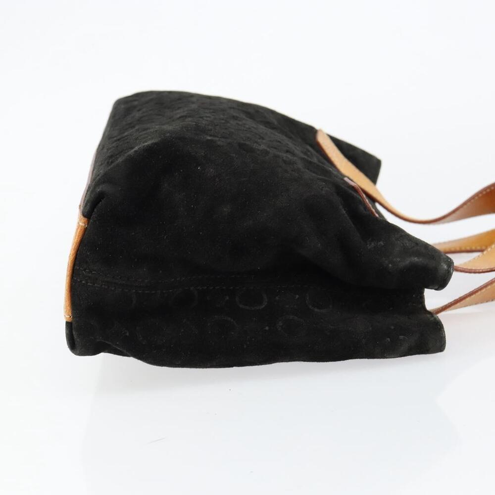 CELINE C Sulky Hand Bag Suede Black Silver Auth 147956 - Picture 3 of 16